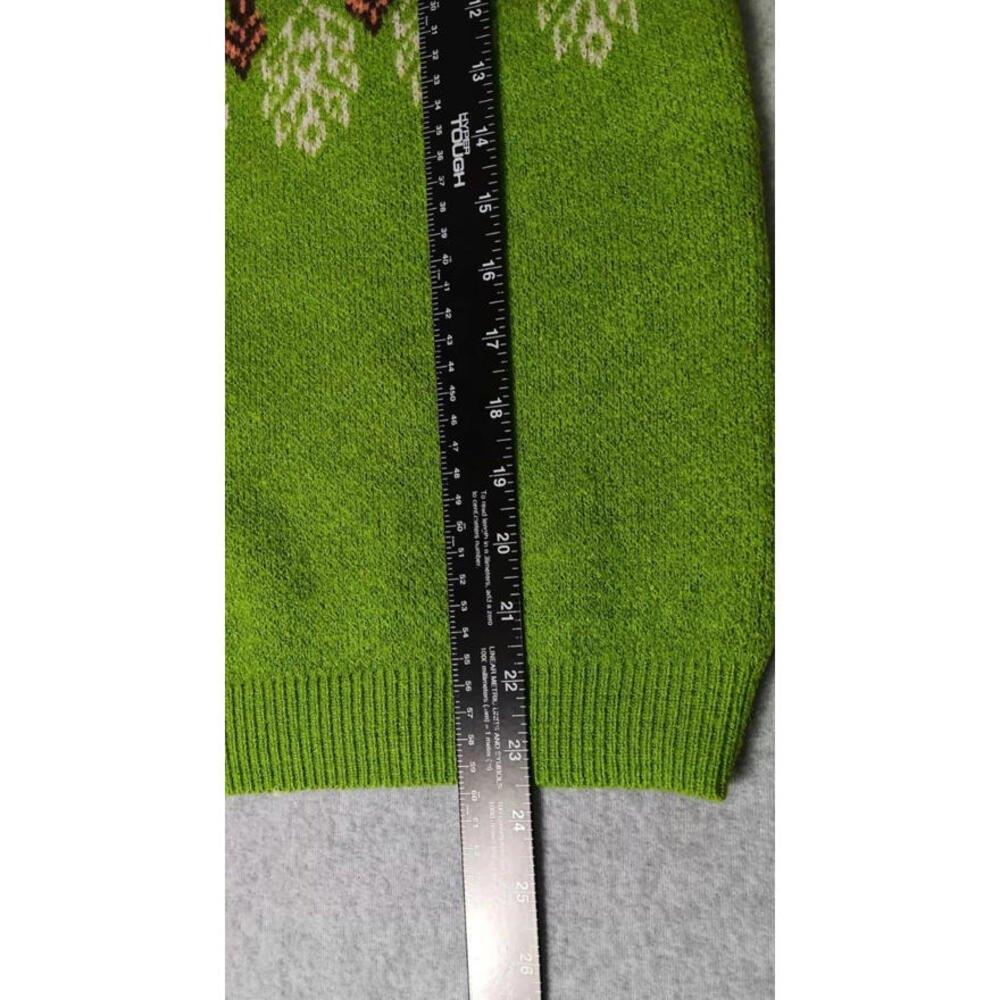 NWT! Long Sleeve Sweater Womens Size Medium Green Zig Zag Design 70s 80s Soft - Picture 7 of 10